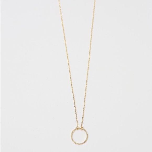 Gold Hoop Minimalist Necklace - Picture 2 of 7